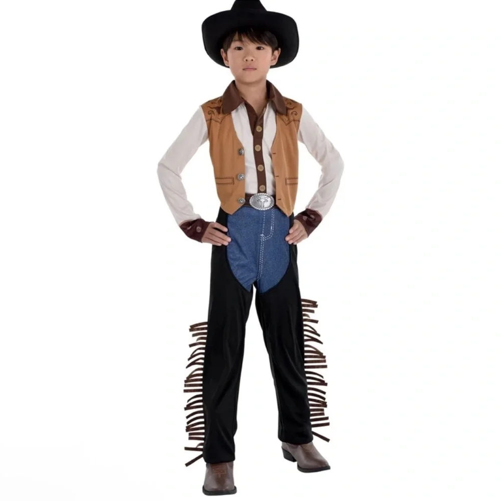 Western Cowboy Costume with Chaps Size‎ XL 14-16